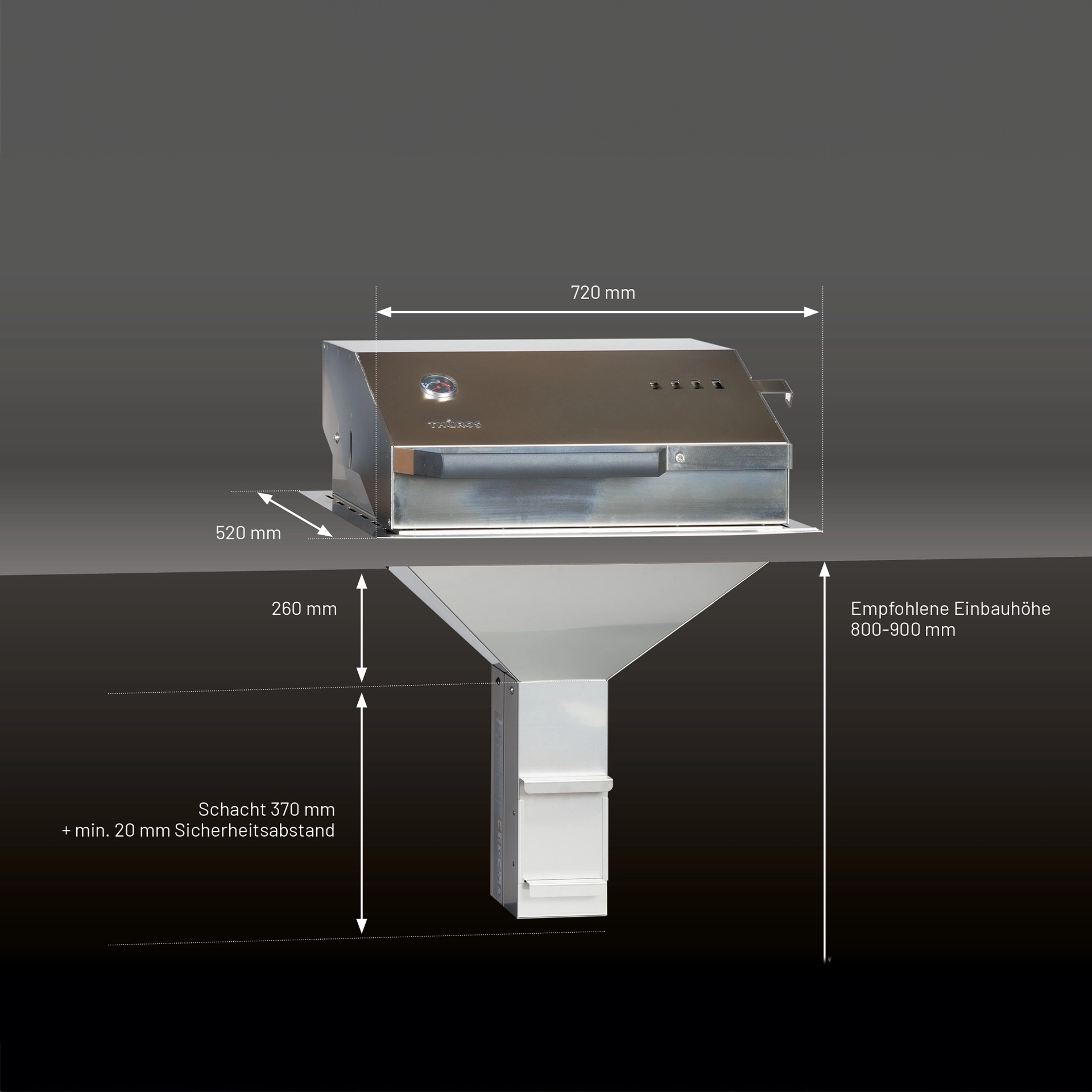 THÜROS T400 BBQ Station Einbaugrill